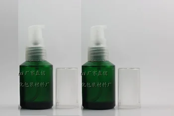 

30ml green Glass lotion bottle with clear plastic lotion pump,cosmetic packing,cosmetic bottle,packing for liquid