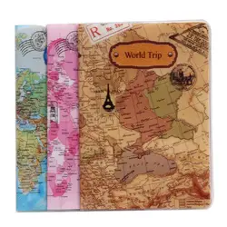 14*10 см Новая карта мира поездка обложки на загранпаспорт для Для мужчин Для женщин, 2018 творческая ПВХ ID карты сумка Обложка для паспорта