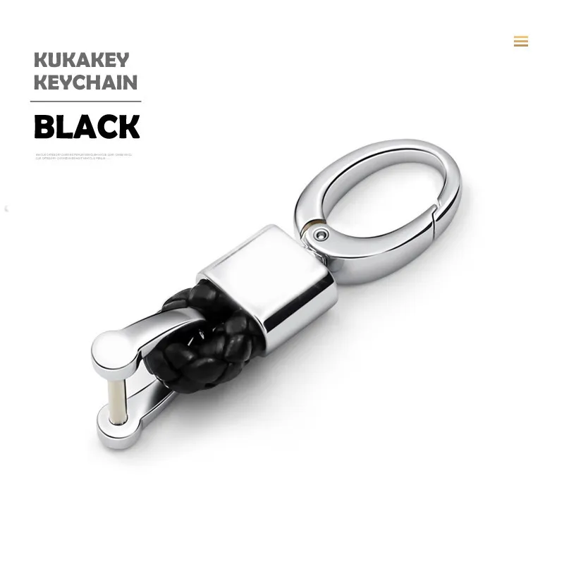 KUKAKEY автомобильный брелок для ключей Seat Leon Skoda Octavia Subaru Suzuki, брелок для ключей, брелок для ключей, запчасти для авто, Стайлинг автомобиля - Название цвета: Black
