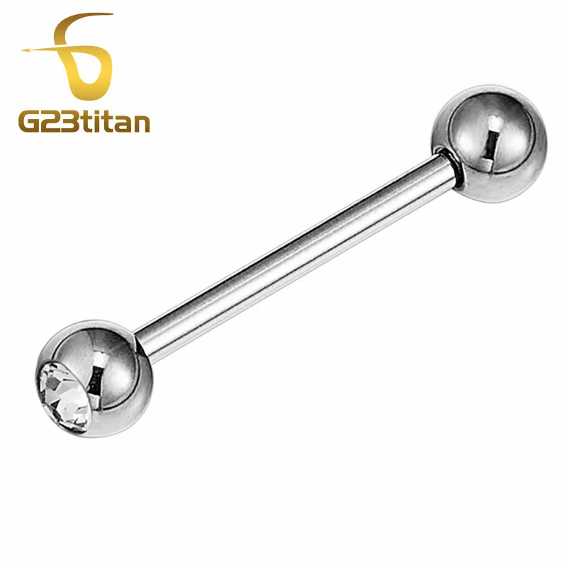 G23titan G23 титана криатл штанги 16 г пирсинг для языка, украшения ювелирные изделия для тела