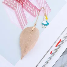 1 шт. модные милые листья кулон часы Закладка для книги с изображением кролика студентов канцелярский школьный офисный поставка подарок