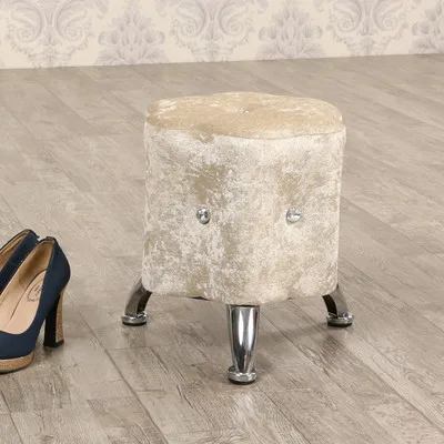 Европейский стиль в форме сливы диван с разрисованной ткани обуви стул деревянный стул, тест обувь стул, небольшой диван - Цвет: 5