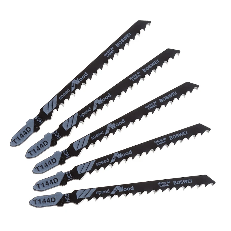 5Pcs/Set HCS T144D Jig Saw Blades Wood Metal Fast Cutting Reciprocating