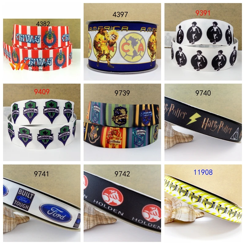 

Free shipping 50 yard cartoon printed grosgrain ribbon 11908