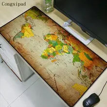 Congsipad Old World Map Large Gaming Mouse Pad Lockedge Mouse Mat Keyboard Pad Desk Mat Table Mat Gamer Mousepad for Laptop Lol