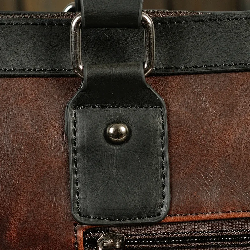 Мужские сумки высокого качества из искусственной кожи, винтажная сумка на плечо, мужские сумки через плечо для бизнеса, мужской портфель, сумки для ноутбука