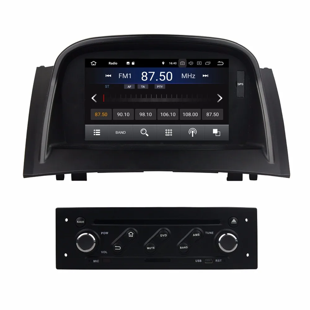 Perfect Android 8.1 Quad Core 7" Car DVD Player for Renault Renault Megane II 2004-2009 With 2GB RAM Radio GPS WIFI Bluetooth 16GB ROM 2