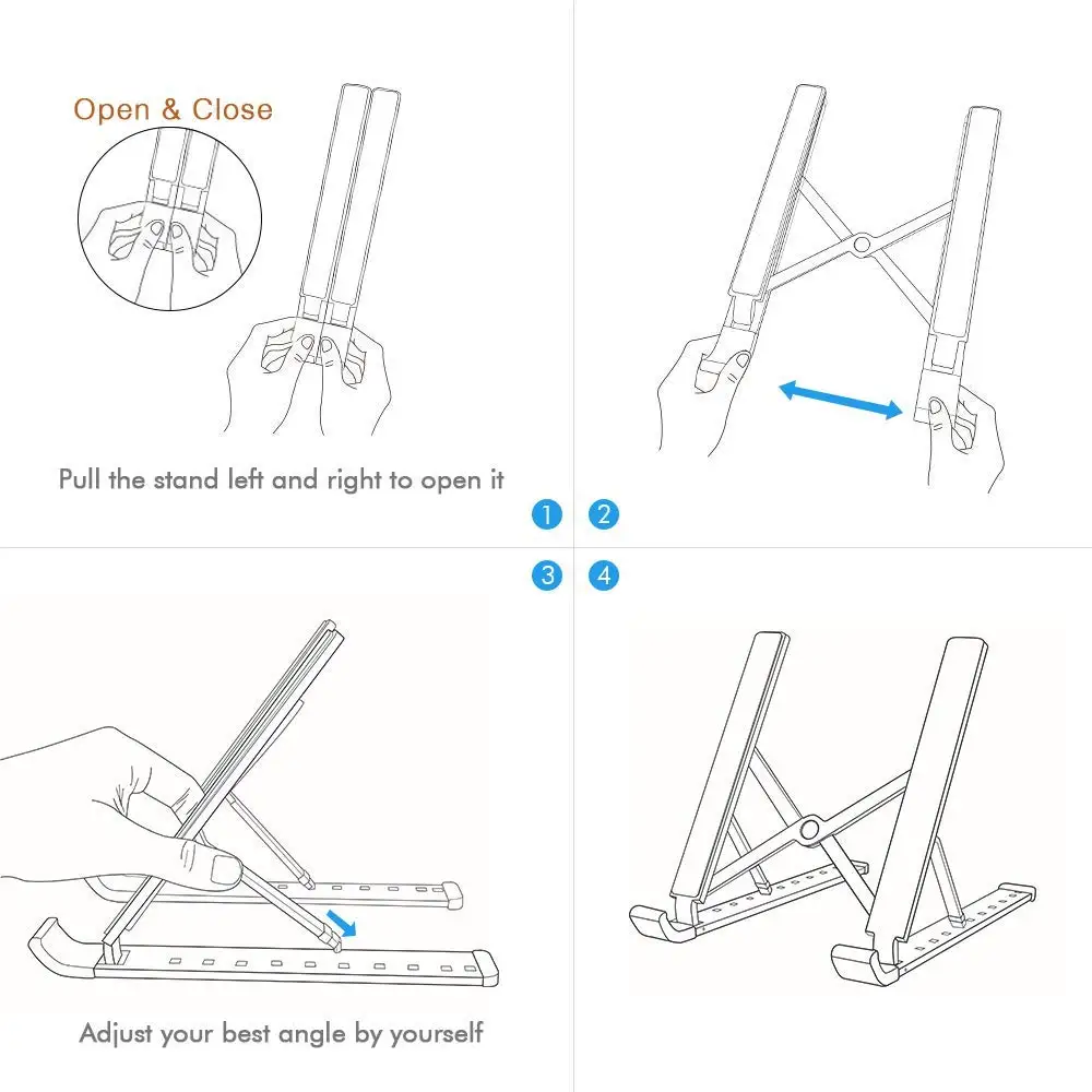 Регулируемая Складная подставка из алюминиевого сплава для ноутбука, держатель для Macbook, lenovo, Dell, Asus, iPad, планшета, ноутбука, охлаждающая подставка