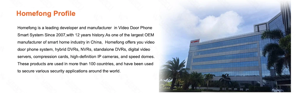 Homefong 4,3 дюймов видео домофон система видеокамера на дверной звонок влагостойкая ночного видения видеодомофон