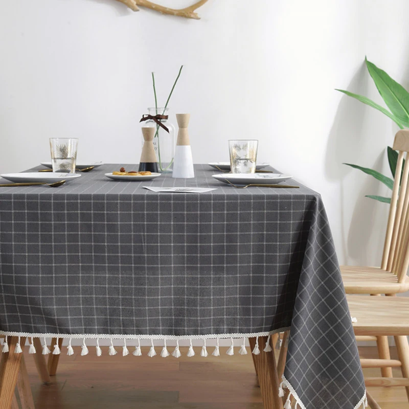 Home Hotel Table Cloth Rectangular Tablecloth Kitchen Dining Table Cover Plaid Tablecloth with Tassel Event Party Table Cloth Home Hotel Table Cloth Rectangular Tablecloth Kitchen Dining Table Cover Plaid Tablecloth with Tassel Event Party Table Cloth