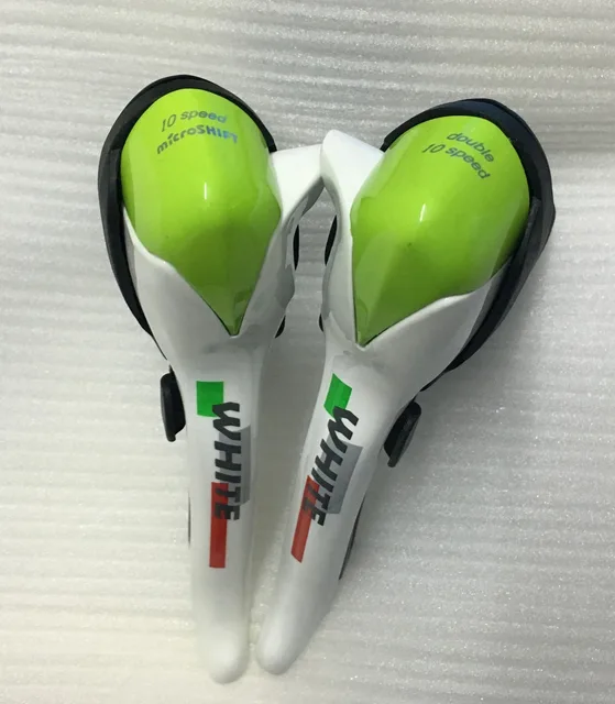 Best price at $124 Cheap Microshift Green SB-R402GN Shifters (2X10S) 10 Speed Double Derailleur Road Bike Dual Control Levers Compatible for Shimano