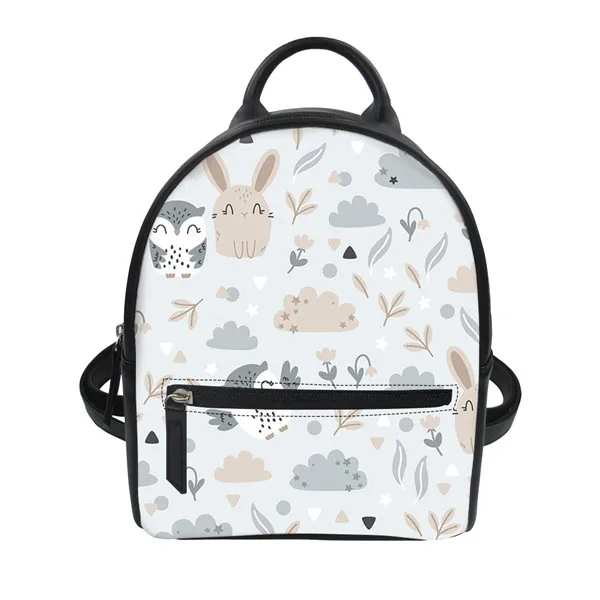 ALP734Z4 Thikin Kawaii животные милый детский рюкзак для подростков мальчиков девочек путешествия Mochila PU мини-молния школьный рюкзак студент стильная сумка - Цвет: ALP734Z4