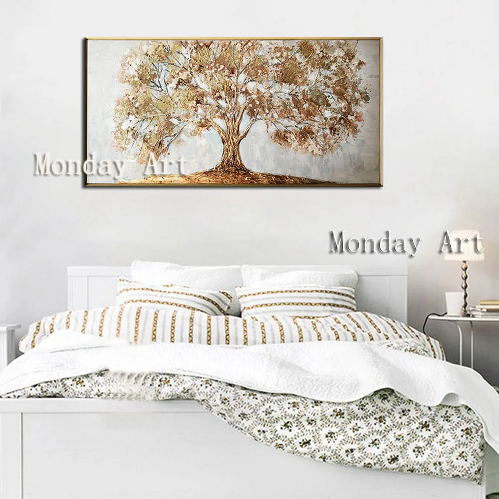 SS Unique-Hand-Painted-Canvas-Oil-Painting-Abstract-gold-tree-oil-painting-Wall-art-Pictures-for-Living (1) - 