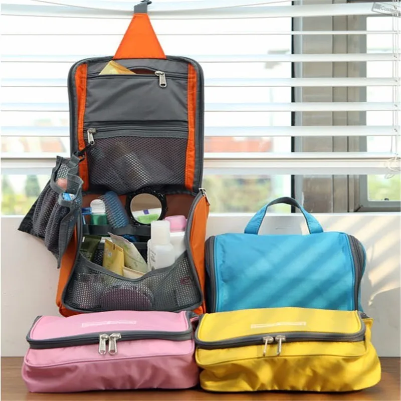 إكسسوارات السفر حقيبة مستحضرات التجميل المرحاض قدرة كبيرة للماء المكياج الاستحمام حزمة شنقا الحقيبة تخزين فرز المنظم