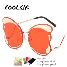 European Fashion Women Oversized Butterfly Sunglasses Brand Designer Rimless Mirror Coating Gradient Lens Summer Glasses European Fashion Women Oversized Butterfly Sunglasses Brand Designer Rimless Mirror Coating Gradient Lens Summer Glasses