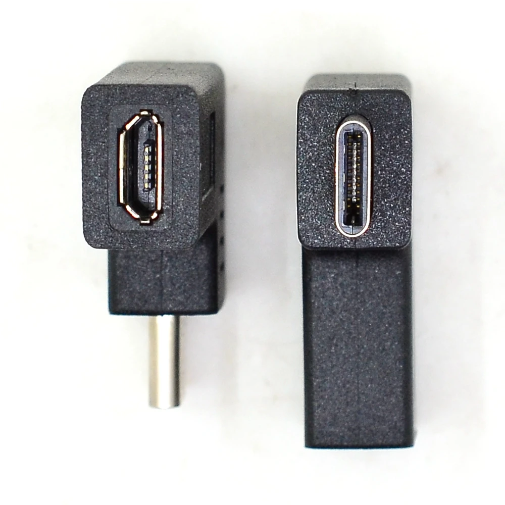 Прямоугольный переходник с USB Type C на Micro 3. 0 5pin Мама под углом 90