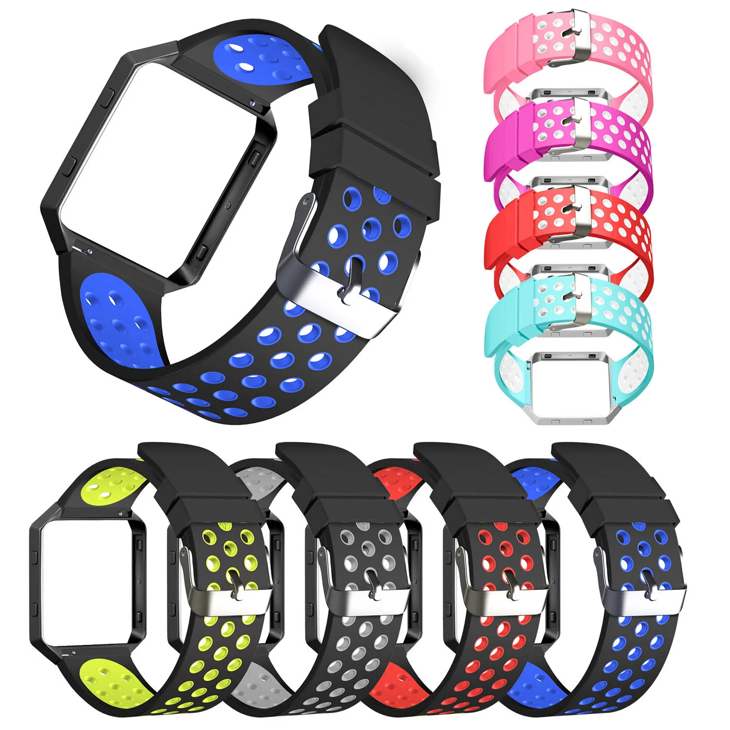 10 Colors Replacement Watch Strap For Fitbit Blaze Bands Sport Soft