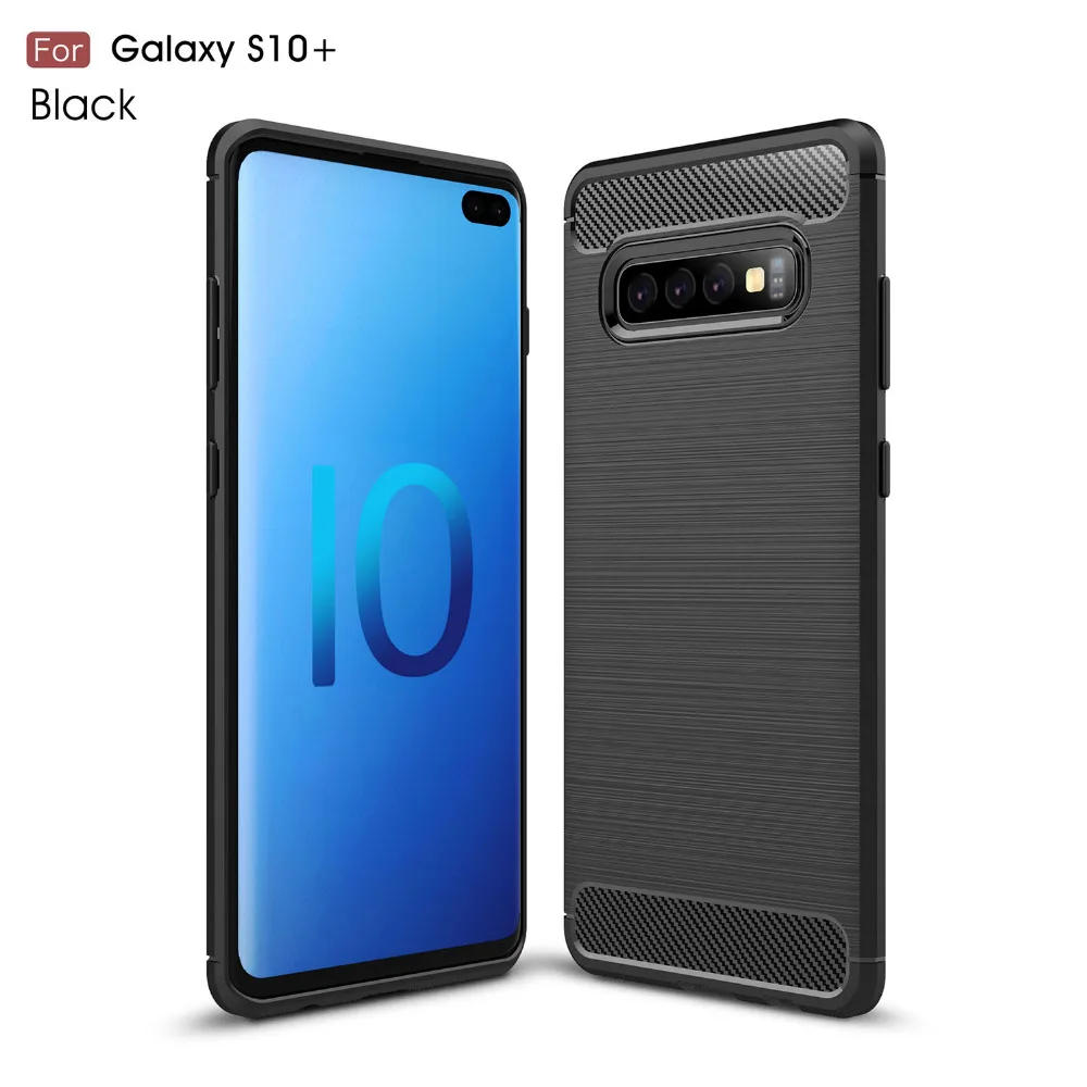 Противоударный черный Бизнес чехол для samsung Galaxy S10 S10 плюс S10 Lite чехол из углеродного волокна Защитный корпус для нового S10