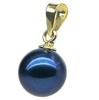 

100% Brand New High Quality Fashion Picture>>fashion 14mm gild southsea blue shell pearl pendant chain