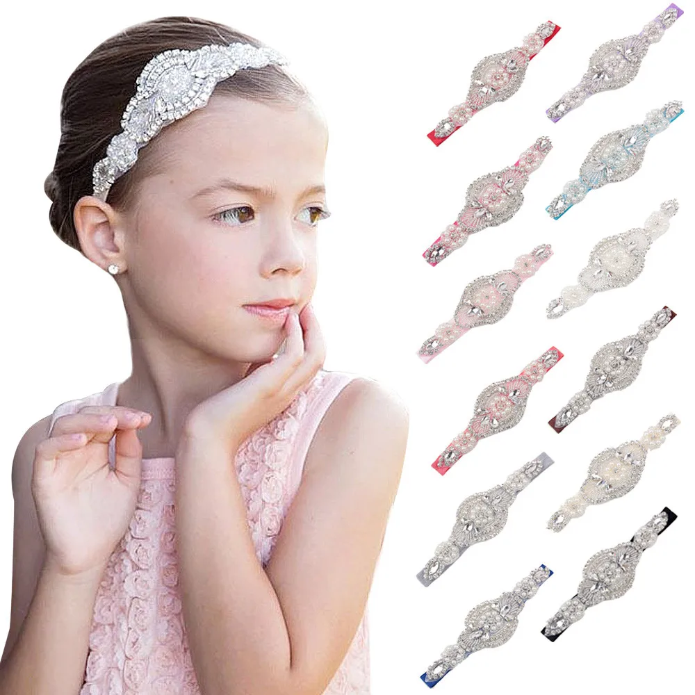 

Drill Hair Band Accessories Fashion Baby Girls Kids Handmade Beaded mm5.9