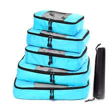 Travel Bag Small Autumn Luggage Bag 5 Pcs Packing Cubes Green Travel Bag Packing Cubes Travel Bag Luggage Bag Oxford skull pattern luggage bag tag fluorescence green