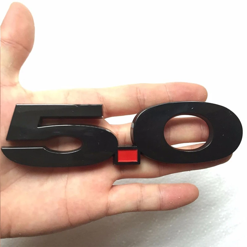 

1pc For Ford Mustang 3D ABS Chrome or black 5.0 Emblem Badge Sticker Decal Auto Styling Accessories