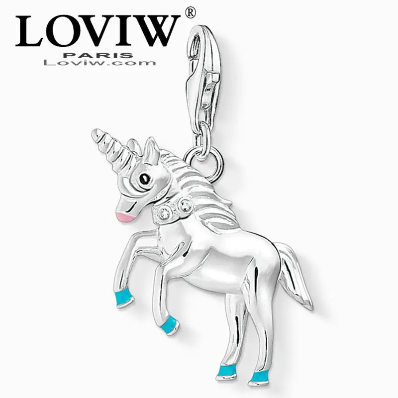 

Colorful Horse Charms Pendant thomas sabor Summer Jewelry 925 Sterling Silver Cute Gift For Women Girls Fit Bracelet