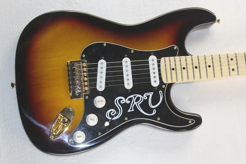 Заводская табачная треснувшая электрическая гитара с 3 звукоснимателями