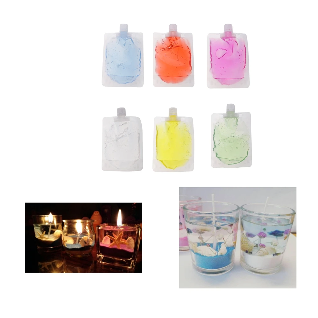 100g Jelly Wax Candles Handmade DIY Material Transparent Gel Candles Craft Gift  Making Supplies Skin Packing