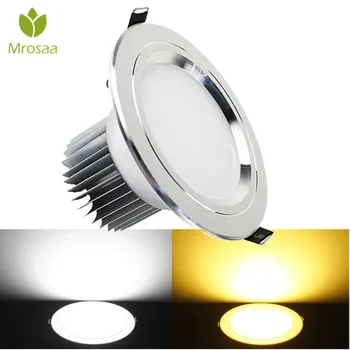 

Mrosaa 3W/7W/12W Led Downlights 220V Round LED Recessed Ceiling Panel Down Light With Driver Hole Lamp Aluminum Indoor Lighting