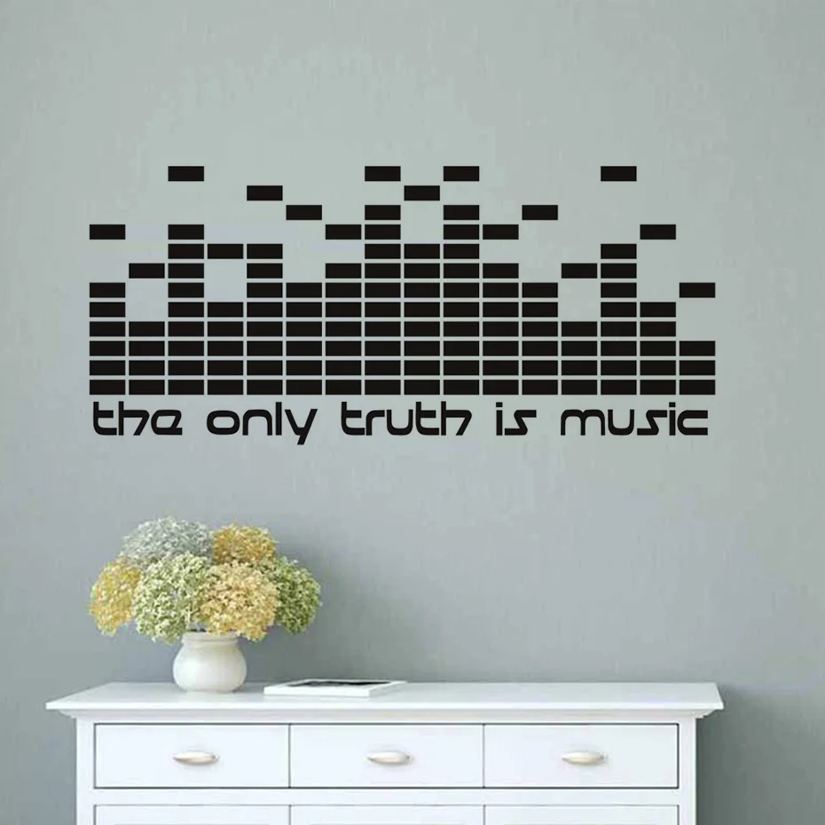 DIY The Only Truth Is музыкальные наклейки на стену цитаты DJ эквалайзер студийное