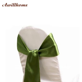 

FREE SHIPPING 100 pcs sage green wedding chair sash sashes wedding chairs
