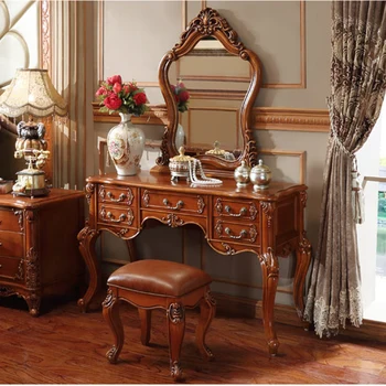 

American Style Dresser, Dressing Table, Makeup Stool, Makeup Mirror, Makeup Table.