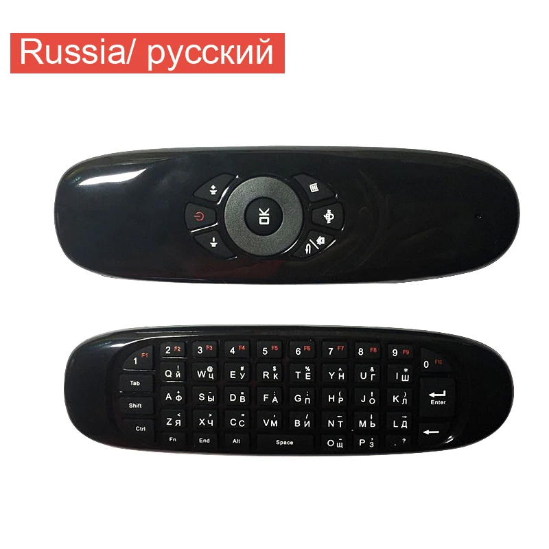 Everycom аксессуар для проектора Fly Air C120 мышь игровая ТВ клавиатура 2,4G беспроводной пульт дистанционного управления для Android Linux Windows Mac - Цвет: Russia Version