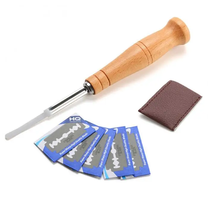 Bread Bakers Cutter Slashing Tool Dough Making Razor Wood Handle Bakeware TT-best