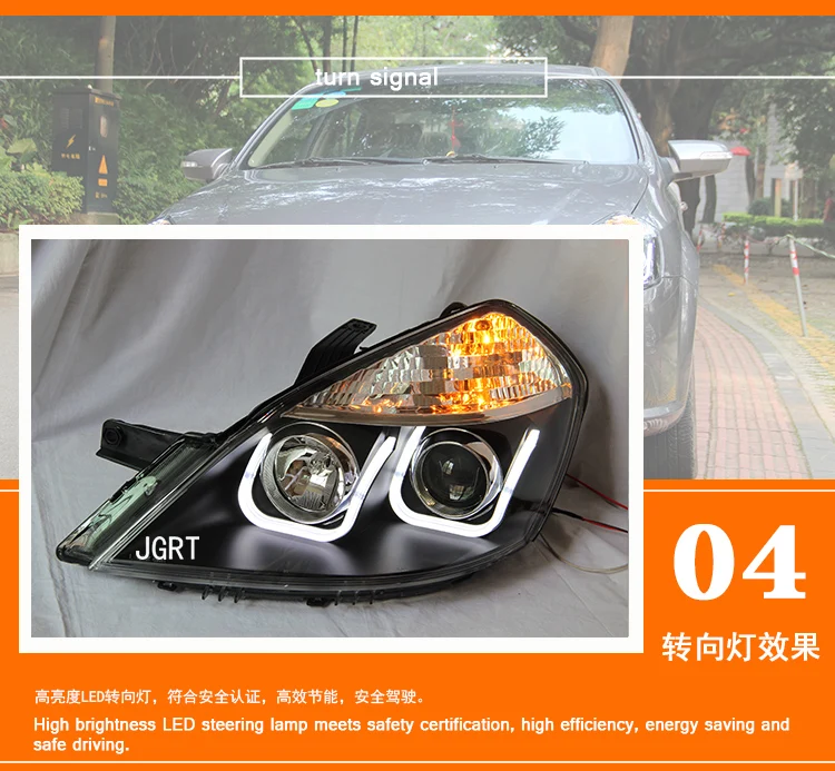 Автомобильный стиль светодиодный фары для Buick Excelle 2008- для Excelle головной лампы светодиодный объектив двойной луч H7 Ксеноновые Биксеноновые линзы