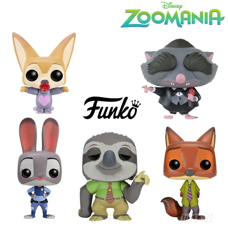 FUNKO POP Zootopia 10 см Джуди хопс Ник Уайлд ELE FINNICK мистер Биг флэш ПВХ фигурка