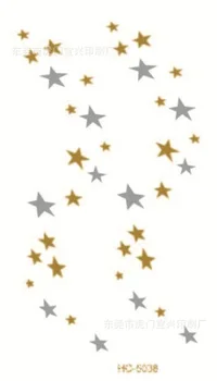 

Beauty make up Exotic Sexy Golden Sexy Small Good Girl stars Waterproof Temporary Tattoo Stickers