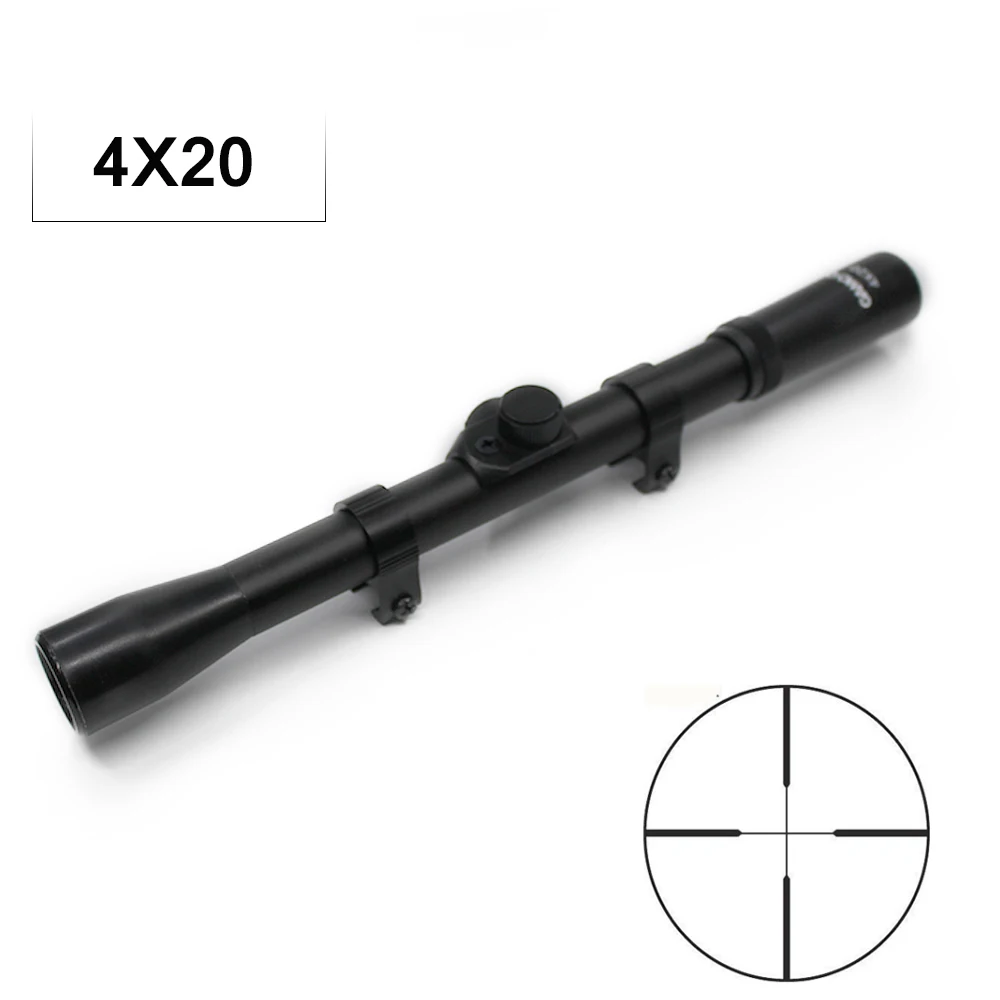 

4x20 Tratical Hunting Riflescope With 11mm Rail Mount Optical Sniper Airsoft Air Guns Pistol Reflex Sight Holographic Sight