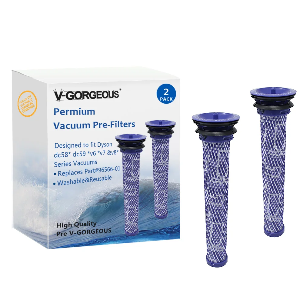 

2-Pack -Dyson DC58,DC59, DC61,DC62,DC74,V6,V7,V8 Compatible Pre-Filter. Replaces Part # 965661-01. 2 Filters