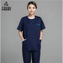 Униформа медсестры для женщин и мужчин одежда медицинская больница скрабы набор стоматологическая клиника салон красоты модный дизайн тонкая облегающая Рабочая одежда