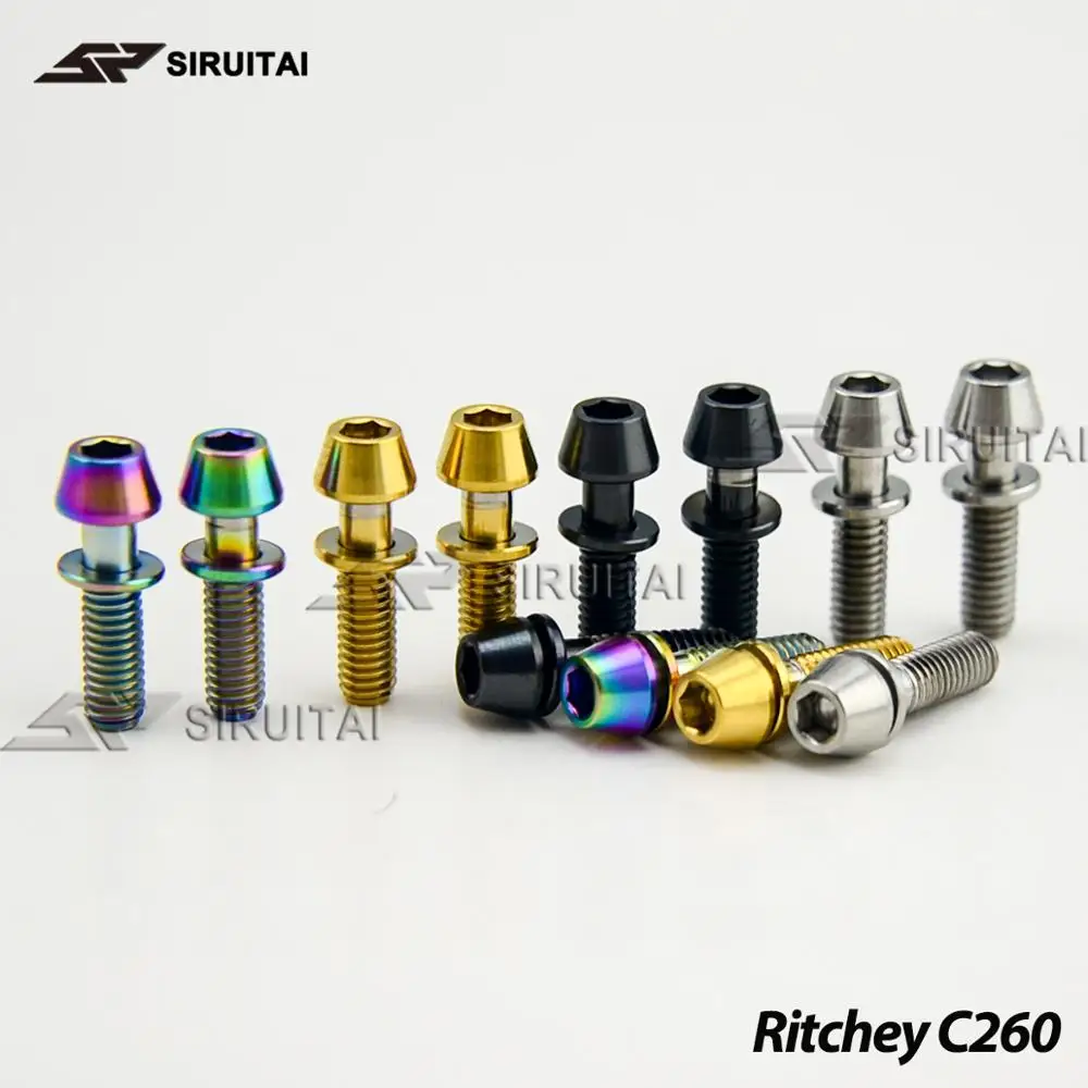 Титановый болт конус колпачки шайба Alan six Ritchey C260 велосипед шейный 7 шт|Дверные