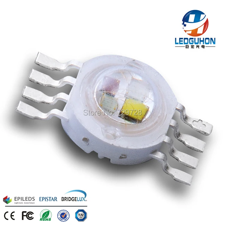 

8W 4 in1 high brightness good mix color RGBW full color high power led diodes