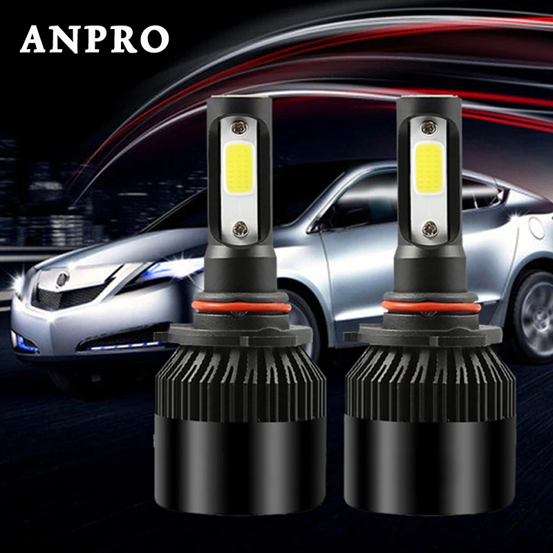 

6500K 8000LM 12V Car Light S2 Auto Car H4 H7 LED Headlights COB Bulbs Hi Lo beam 2 / 3 Diodes White Automobiles Near Far Light