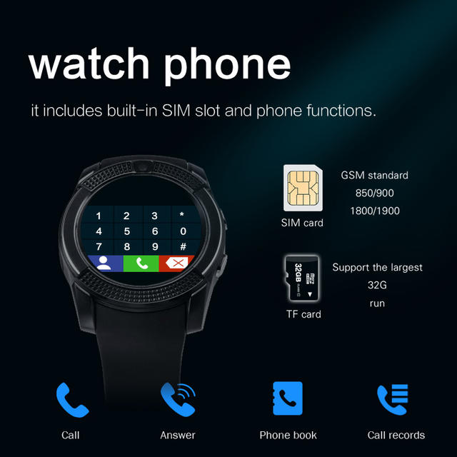 GEJIAN smart watch men’s women’s waterproof sports fitness bracelet Android video call watch with camera SIM card slot PK DZ09