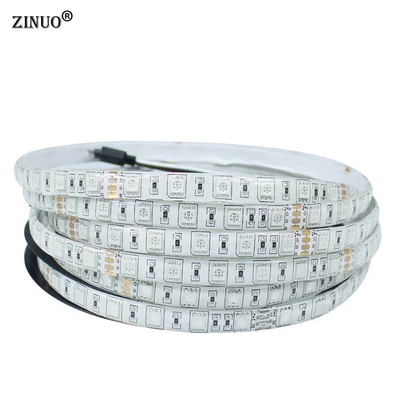 #Best ZINUO 5M 24V IP65 Waterproof Flexible LED Strip 5050 300led Lighting Led Tape Outdoor Decoration Led Ribbon WarmWhite White RGB