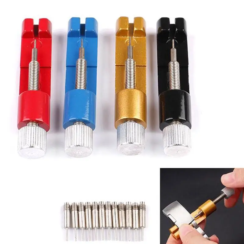 

7.3cm Watch Adjuster Metal Belt Band Bracelet Strap Pin Remover Repair With 3pcs Pins 4 Color