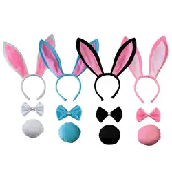 Комплект из 3 предметов, Детский костюм животного для взрослых комплекты длинные кроличьи уши бант на голову галстук стоп-сигнал
