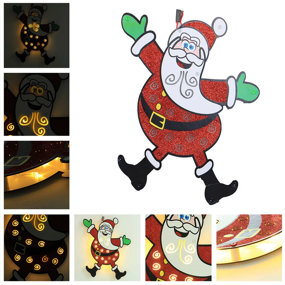 

Creative Wooden Christmas House Led Light Hanging Pendant Xmas Ornament NEW Home Garden Decorative Supplies Tool Drop Shipping