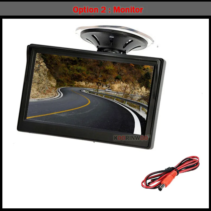 Koorinwoo HD " цифровой цветной TFT 800*480 lcd Автомобильный зеркальный монитор экран 2 видео вход беспроводное окно в тире помощь при парковке - Цвет: Option 2